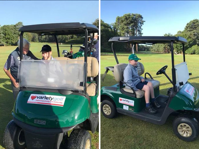 Golf buggy for disabled child