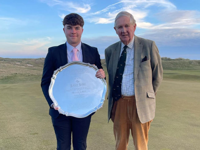 Jack Swift Bernard Darwin Youth Salver winner 2025