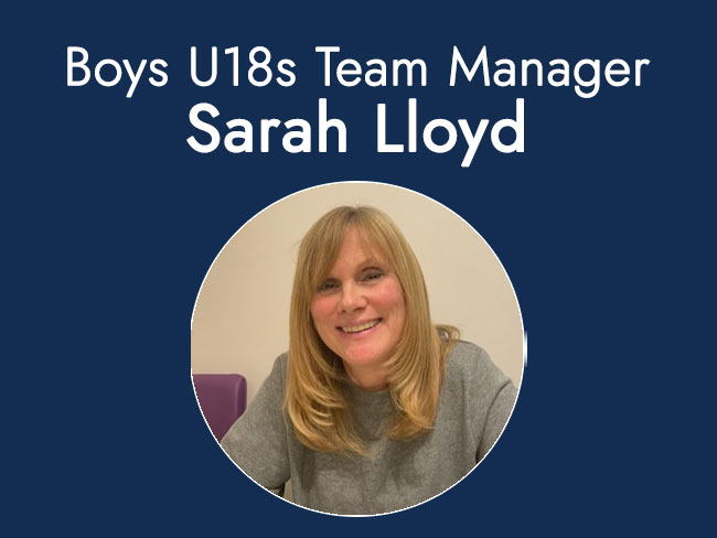 Sarah Lloyd Boys U18s Team Manager