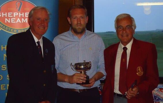 Ray Saunders (President England Golf and KGU), Darren Crabb (Dartford) and Mike Thomas (Captain at P